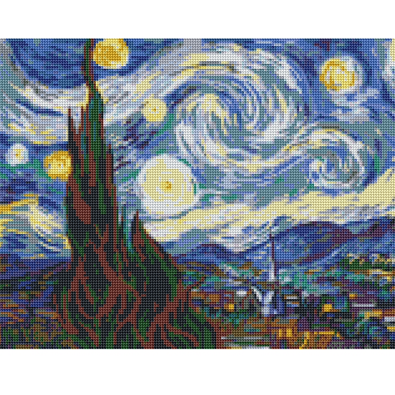 Kit Diamond Painting s/b 35x45 Noche estrellada - Van Gogh | WD1912 Main Image